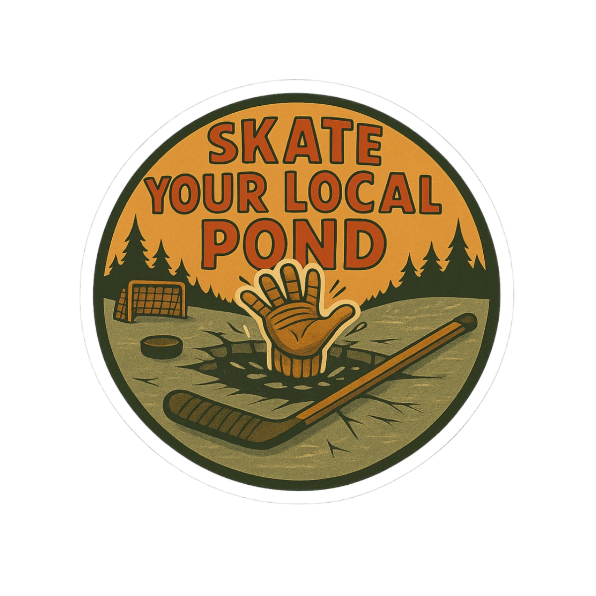 Skate Your Local Pond Sticker