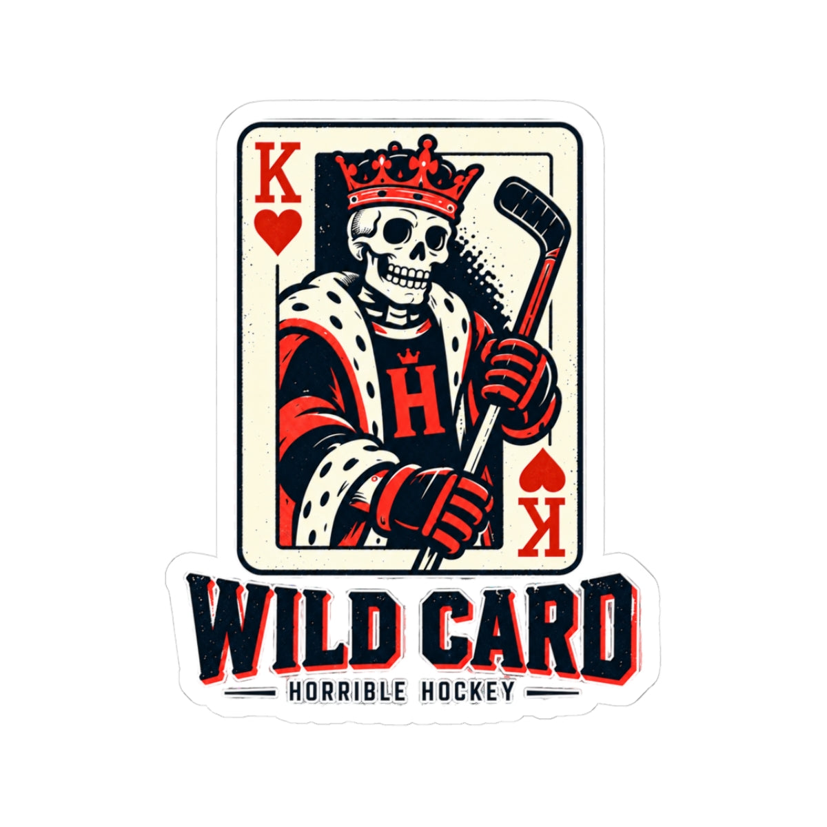 Wild Card King Sticker